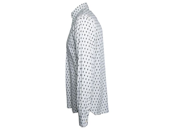 Saint Laurent, camicia bianca con stampa V 2017 Bianco - vue 2