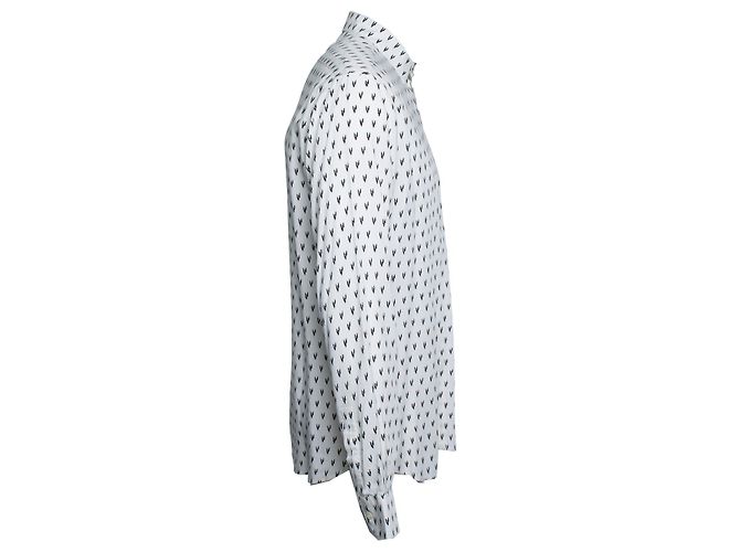 Saint Laurent, camicia bianca con stampa V 2017 Bianco - vue 4