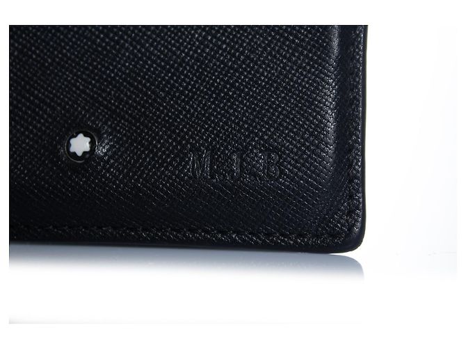 Montblanc, structured leather card holder in black - view 3