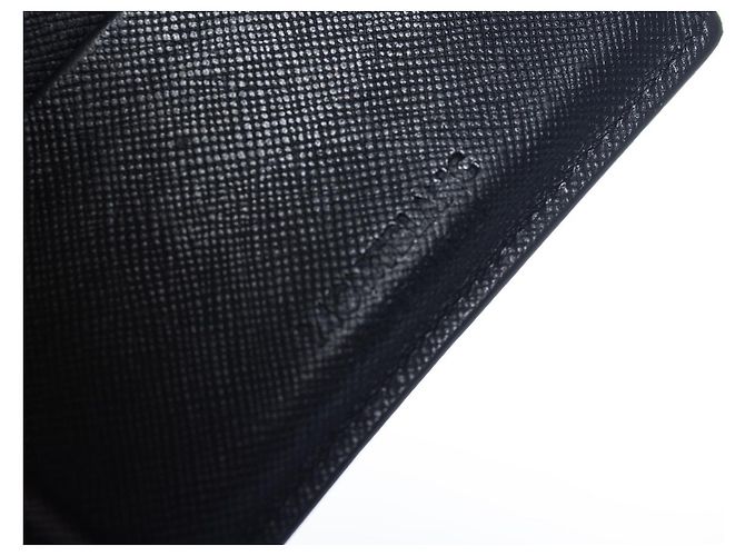 Montblanc, structured leather card holder in black - view 5