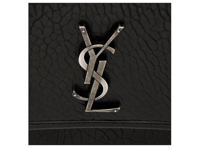 Borsa a Spalla Saint Laurent Grained Lambskin Monogram Niki Large Nero - vista 10