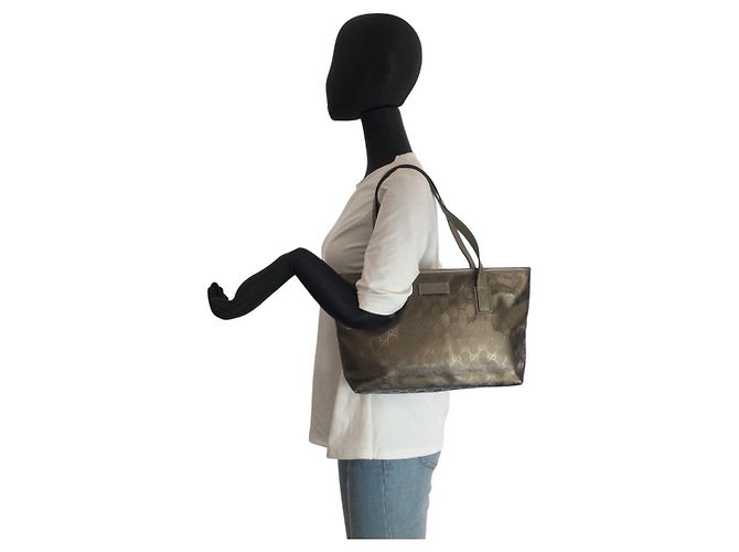 Borsa a tracolla tote Gucci GG Imprime Marrone Bronzo - vista 8