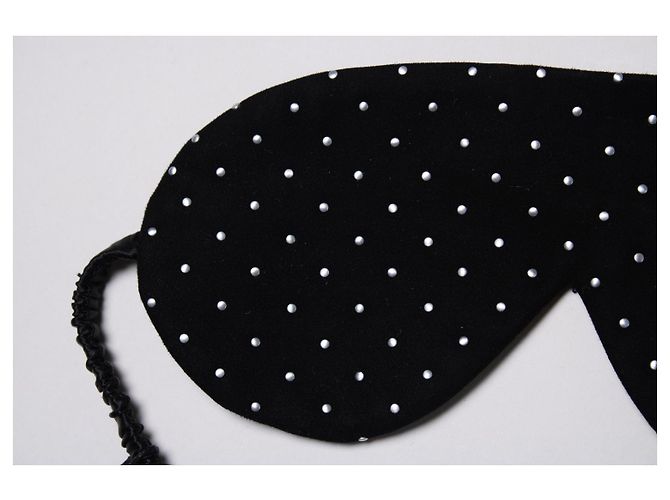 Saint Laurent, suede sleeping mask with studs Black - view 4