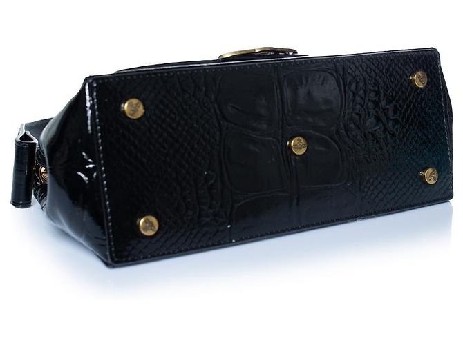 Vivienne Westwood, borsa hazel nera con stampa coccodrillo Nero - vista 5