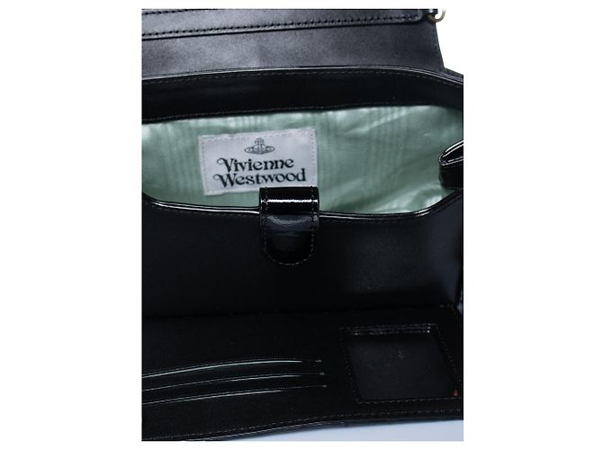 Vivienne Westwood, borsa hazel nera con stampa coccodrillo Nero - vista 9