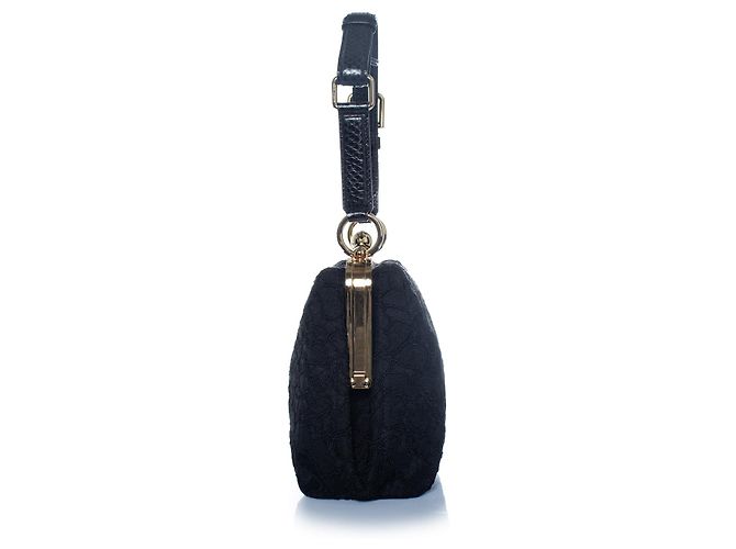 Dolce & Gabbana, borsa a tracolla in pizzo Agate Nero - vista 2