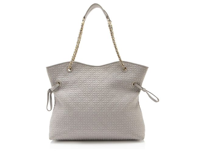 Tory Burch Bryant Slouchy Quilted Leather Tote Grau - Ansicht 3