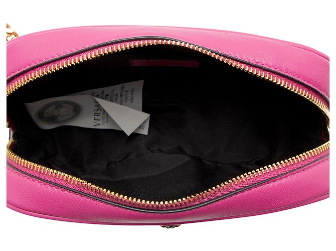 Piccola borsa camera in pelle trapuntata Medusa di Versace Rosa - vista 6