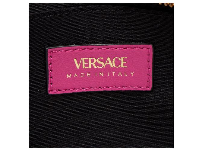 Piccola borsa camera in pelle trapuntata Medusa di Versace Rosa - vista 7