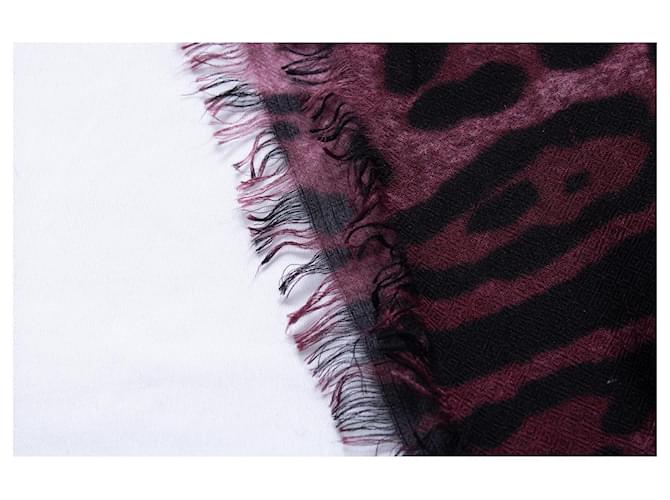 Dolce & Gabbana, sciarpa con stampa leopardata viola Porpora - vista 5