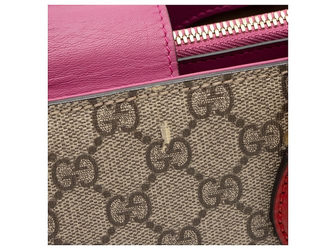 Small tote Gucci GG Supreme Linea Marrone Beige - vista 10
