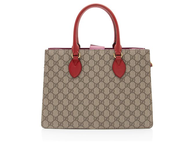 Small tote Gucci GG Supreme Linea Marrone Beige - vista 3