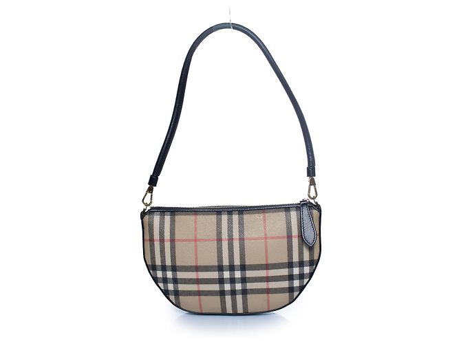 Burberry, borsa a tracolla Olympia Nova check Marrone - vista 2