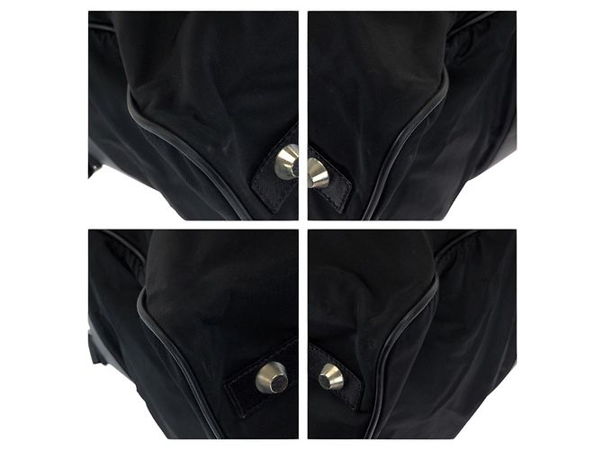 Borsa 2way in nylon Tessuto Saffiano e pelle Prada Nero - vista 3