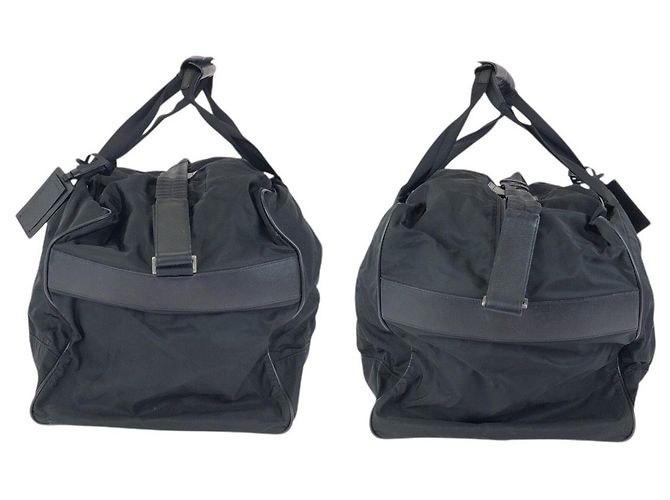 Borsa 2way in nylon Tessuto Saffiano e pelle Prada Nero - vista 8