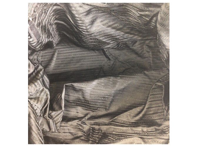 Borsa 2way in nylon Tessuto Saffiano e pelle Prada Nero - vista 9
