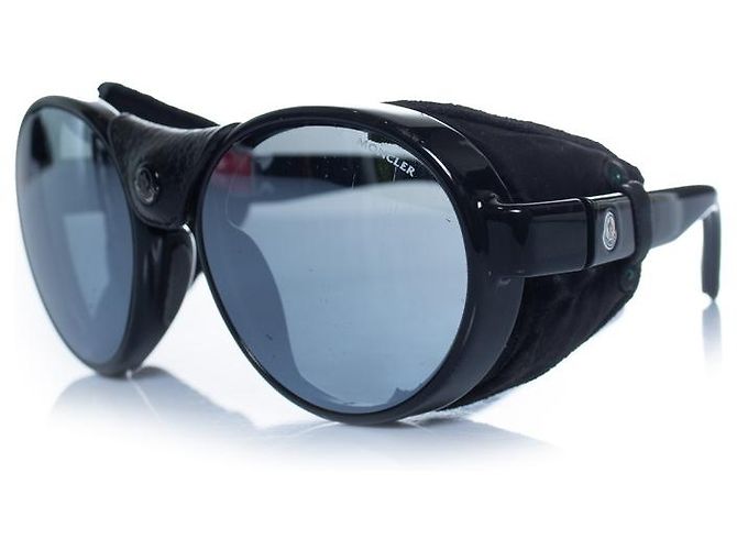 Moncler, aviator rotondo con lenti specchiate Nero - vista 2