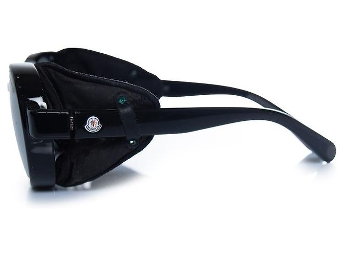 Moncler, aviator rotondo con lenti specchiate Nero - vista 3