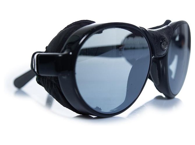 Moncler, aviator rotondo con lenti specchiate Nero - vista 6