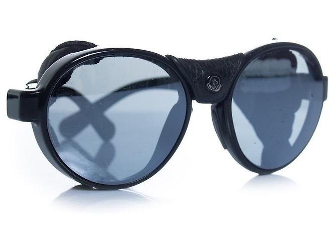 Moncler, aviator rotondo con lenti specchiate Nero - vista 7