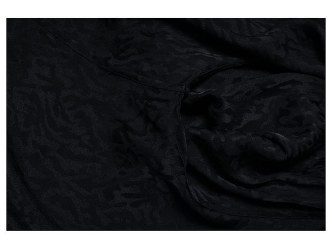 Saint Laurent, camicia in jacquard stampato nero - vista 6