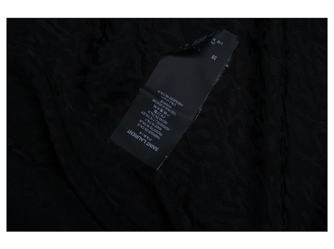 Saint Laurent, camicia in jacquard stampato nero - vista 7