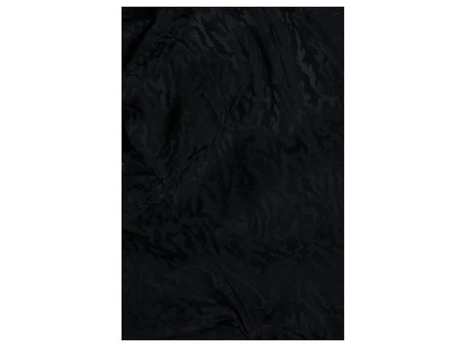 Saint Laurent, camicia in jacquard stampato nero - vista 8