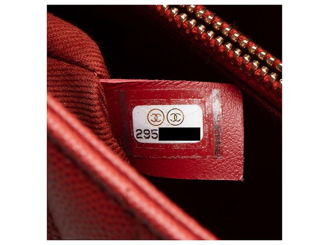 Gabrielle Borsa Chanel Chevron Caviar Leather Coco Top Handle Small Flap Bag Rosso - vista 6