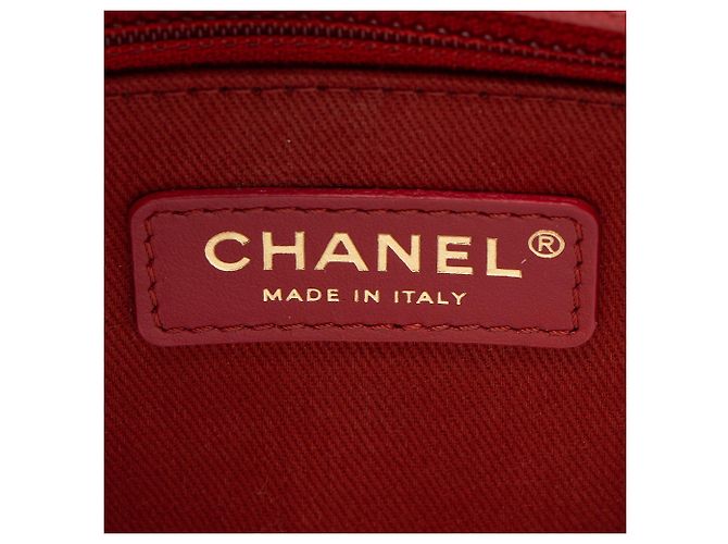 Gabrielle Borsa Chanel Chevron Caviar Leather Coco Top Handle Small Flap Bag Rosso - vista 8
