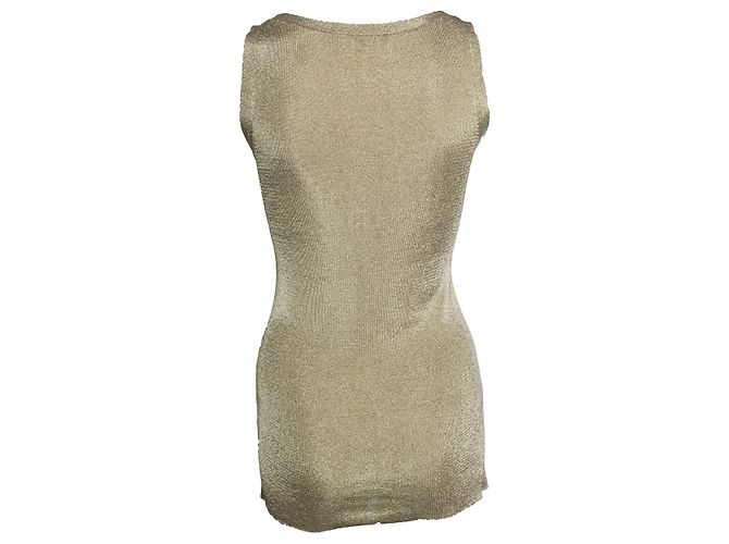 Gucci, top sin mangas de lurex dorado Metálico - vista 3