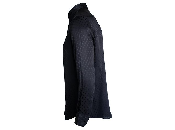 Céline Celine, camicia a pois nera Nero - vista 2