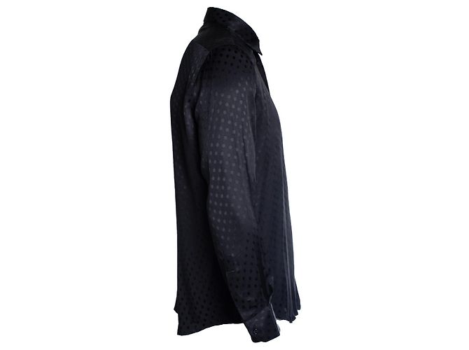 Céline Celine, camicia a pois nera Nero - vista 4