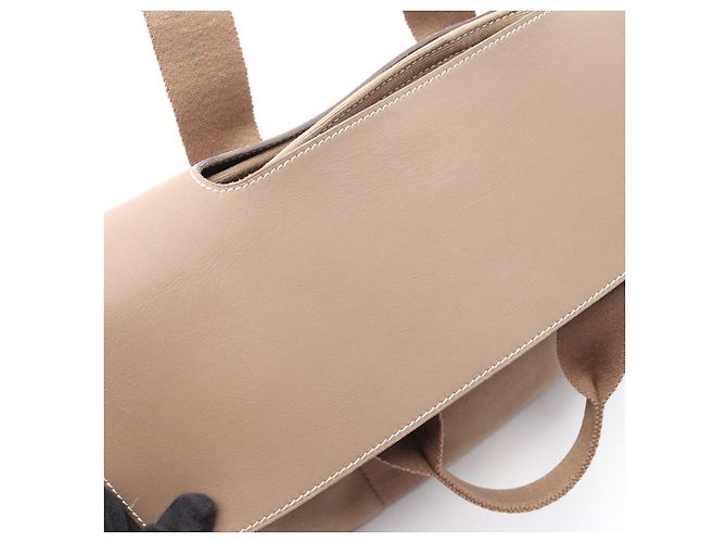 Hermès Borsa in pelle Hermes Valparaiso MM Beige Marrone - vista 3