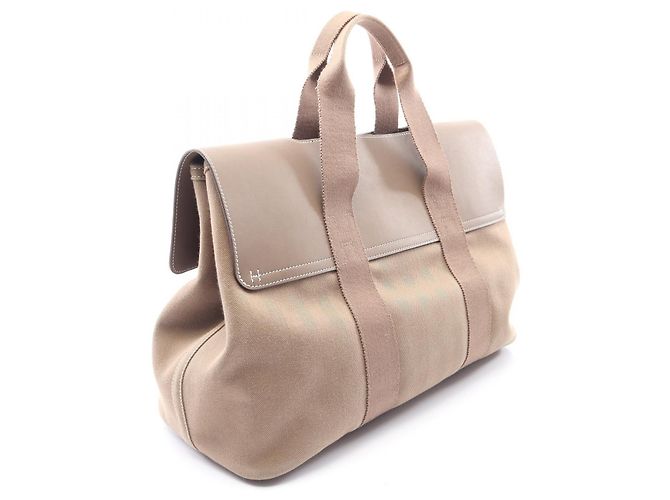 Hermès Borsa in pelle Hermes Valparaiso MM Beige Marrone - vista 5