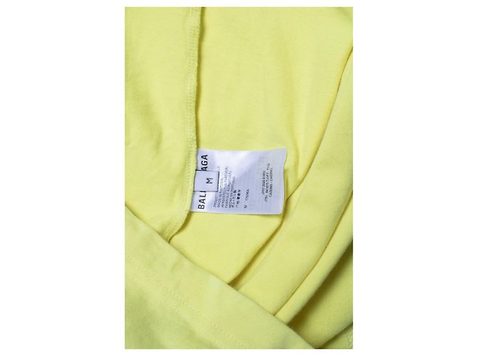 Balenciaga, t-shirt gialla con logo Giallo - vista 5
