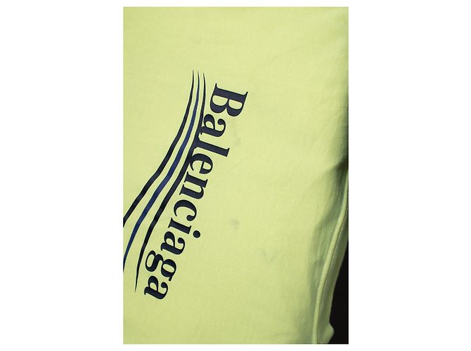 Balenciaga, t-shirt gialla con logo Giallo - vista 7