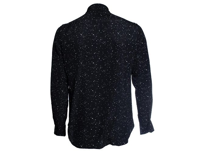Saint Laurent, Hemd mit Farbspritzern Schwarz - Ansicht 3