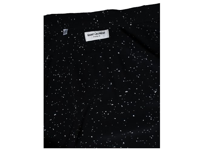 Saint Laurent, Hemd mit Farbspritzern Schwarz - Ansicht 6