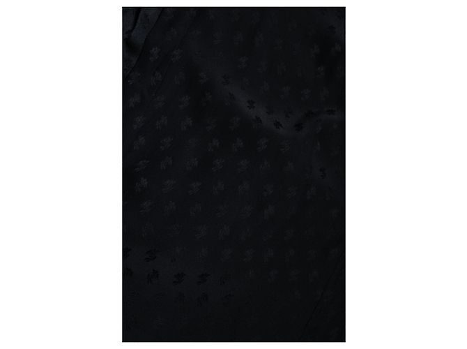 Saint Laurent, schwarzes Hemd mit Blattprint - Ansicht 5