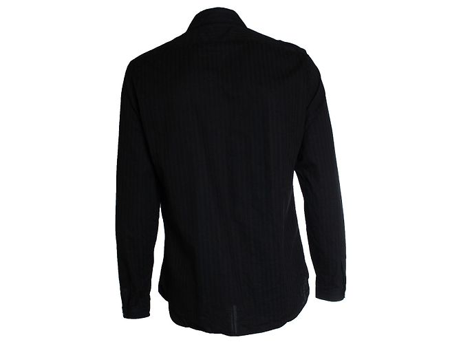 Saint Laurent, Camicia officer a righe 2019 Nero - vista 2