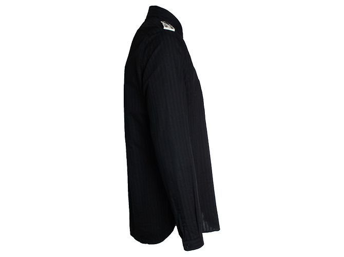 Saint Laurent, Camicia officer a righe 2019 Nero - vista 4
