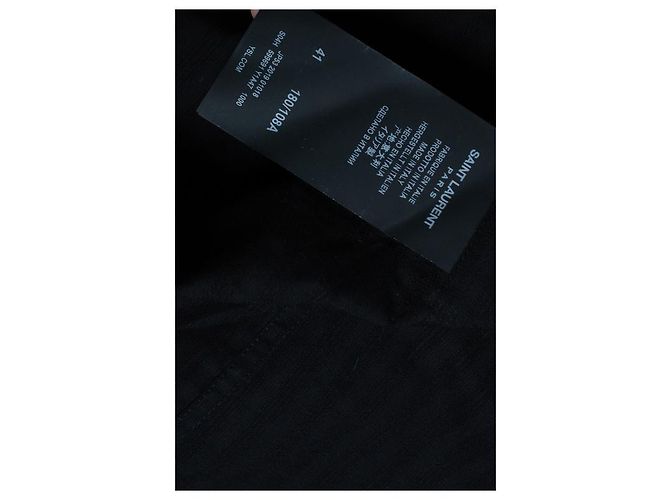 Saint Laurent, Camicia officer a righe 2019 Nero - vista 5