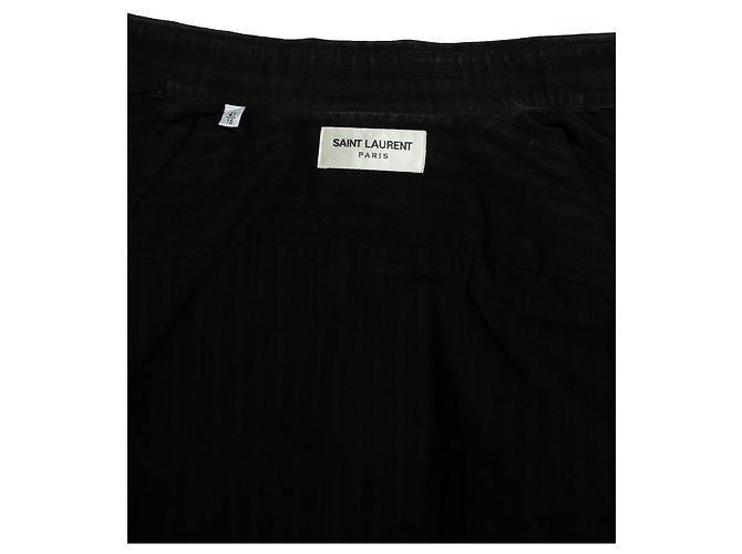 Saint Laurent, Camicia officer a righe 2019 Nero - vista 6