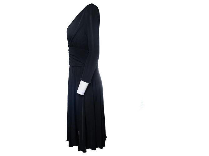 Dolce & Gabbana, schwarzes Kleid mit V-Ausschnitt - Ansicht 4