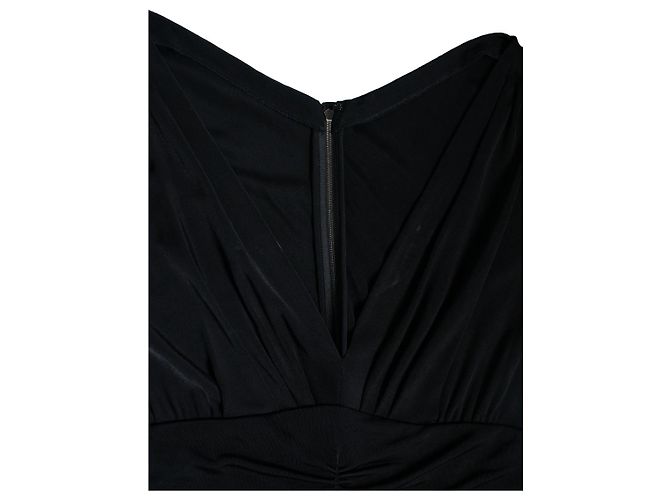 Dolce & Gabbana, schwarzes Kleid mit V-Ausschnitt - Ansicht 8
