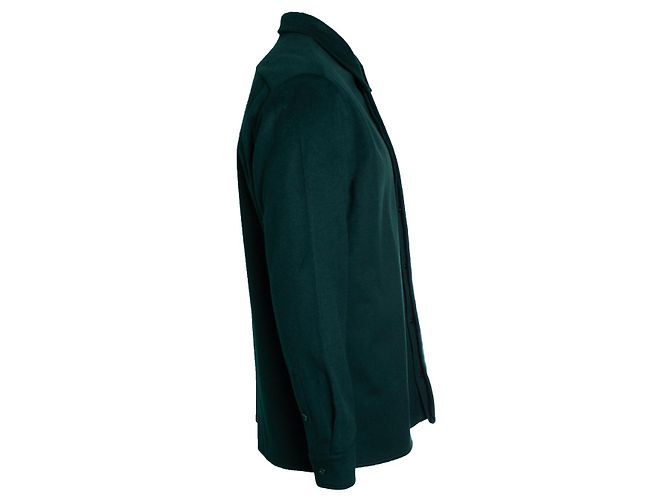 Gabriela Hearst, camicia in lana e cashmere Nicolas Verde - vista 3