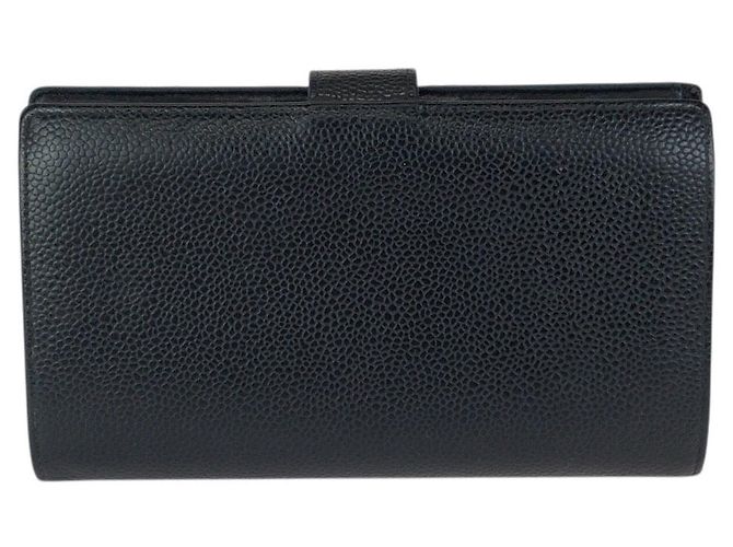 Chanel Vintage Caviar Long Wallet Schwarz - Ansicht 2