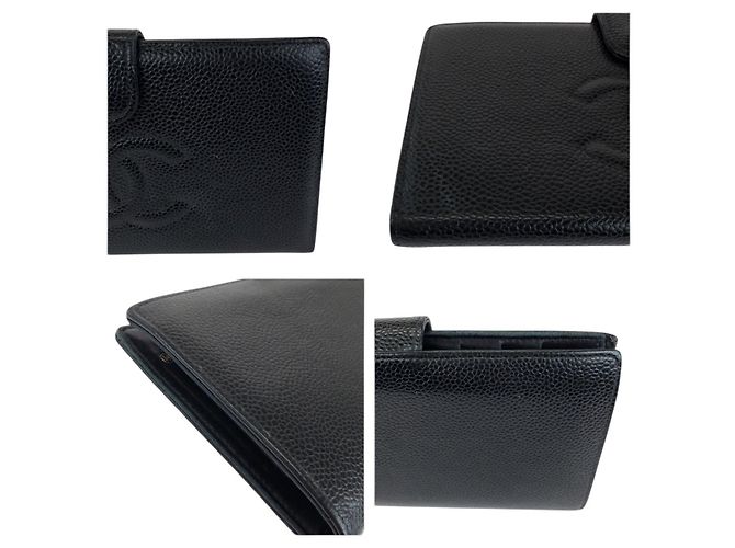 Chanel Vintage Caviar Long Wallet Schwarz - Ansicht 6