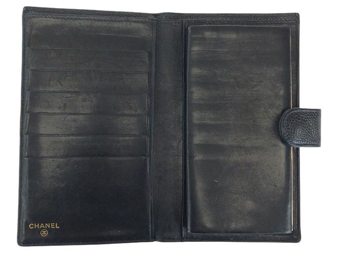 Chanel Vintage Caviar Long Wallet Schwarz - Ansicht 8