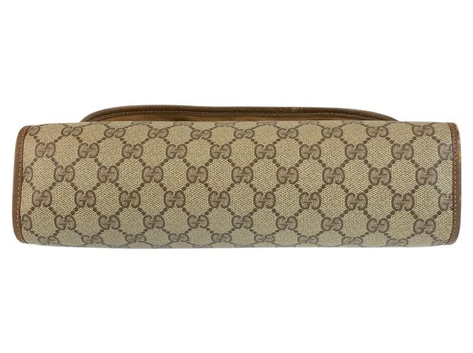 Clutch Gucci GG Supreme Canvas Marrone - vista 10